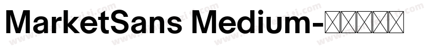 MarketSans Medium字体转换